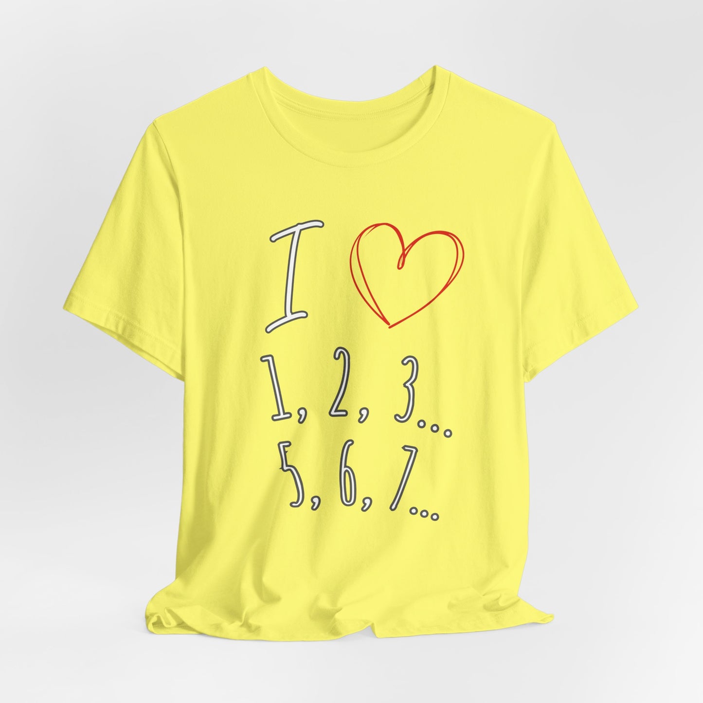 Playful Salsa Dancing Tee - I ❤️ 1,2,3… 5,6,7...   T-Shirt
