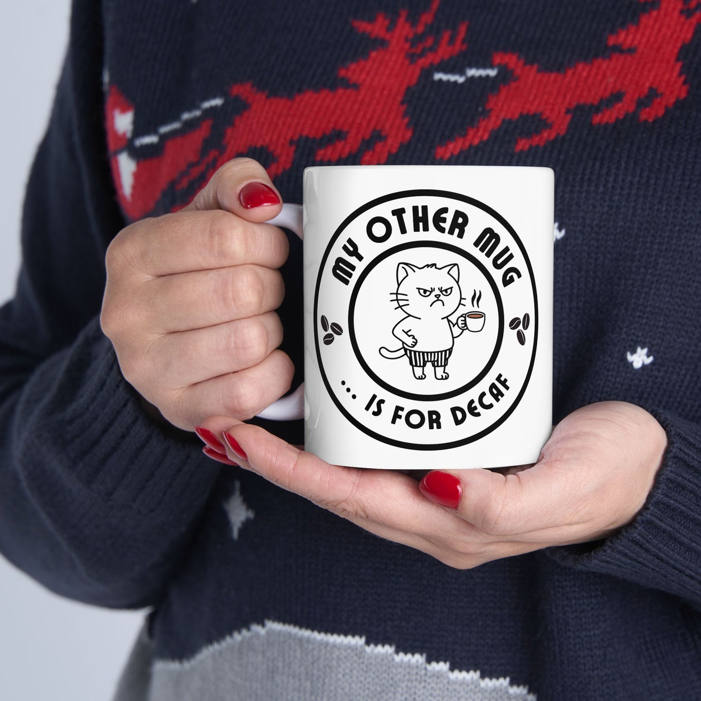 Caffeinated Mood - Coffee Mug With Cute Cat To Start Your Day