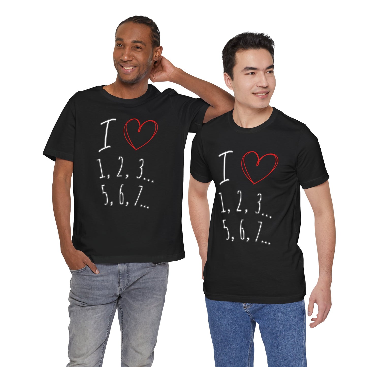 Playful Salsa Dancing Tee - I ❤️ 1,2,3… 5,6,7...   T-Shirt