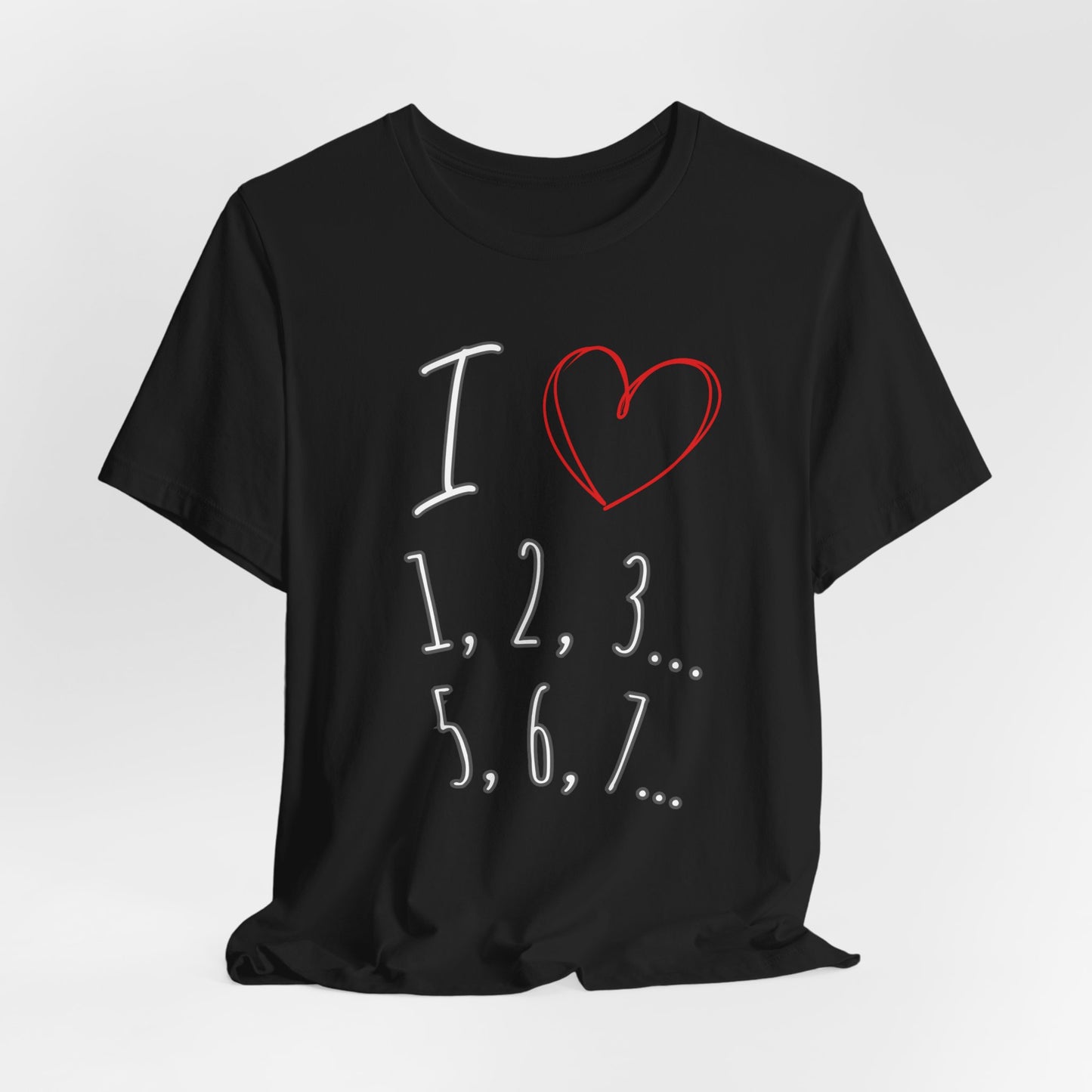 Playful Salsa Dancing Tee - I ❤️ 1,2,3… 5,6,7...   T-Shirt