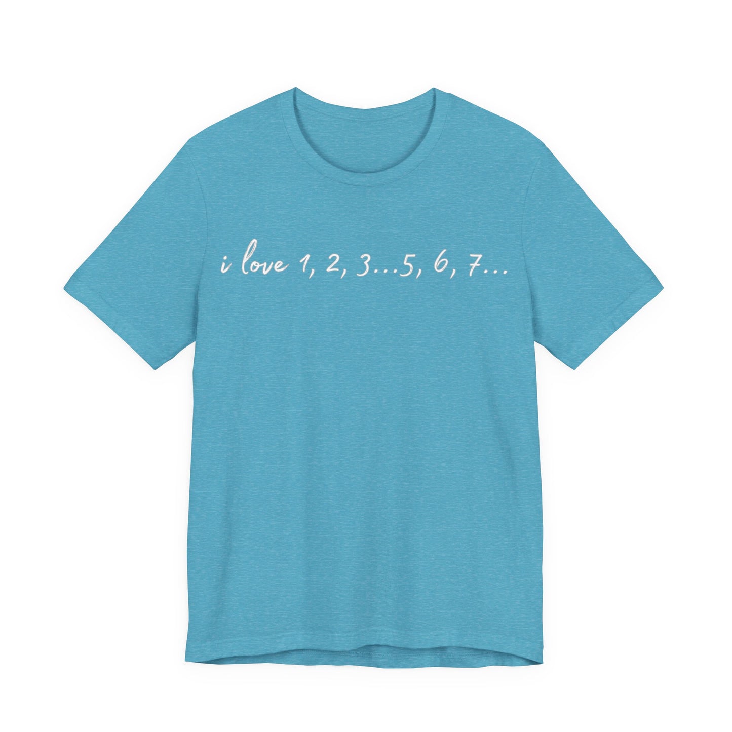 Playful Salsa Dancing Tee - i love 1,2,3...5,6,7... (White Lettering)