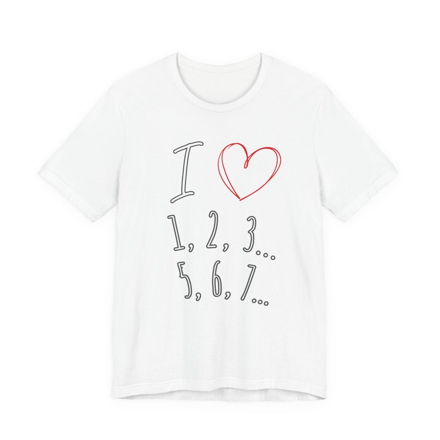 Playful Salsa Dancing Tee - I ❤️ 1,2,3… 5,6,7...   T-Shirt