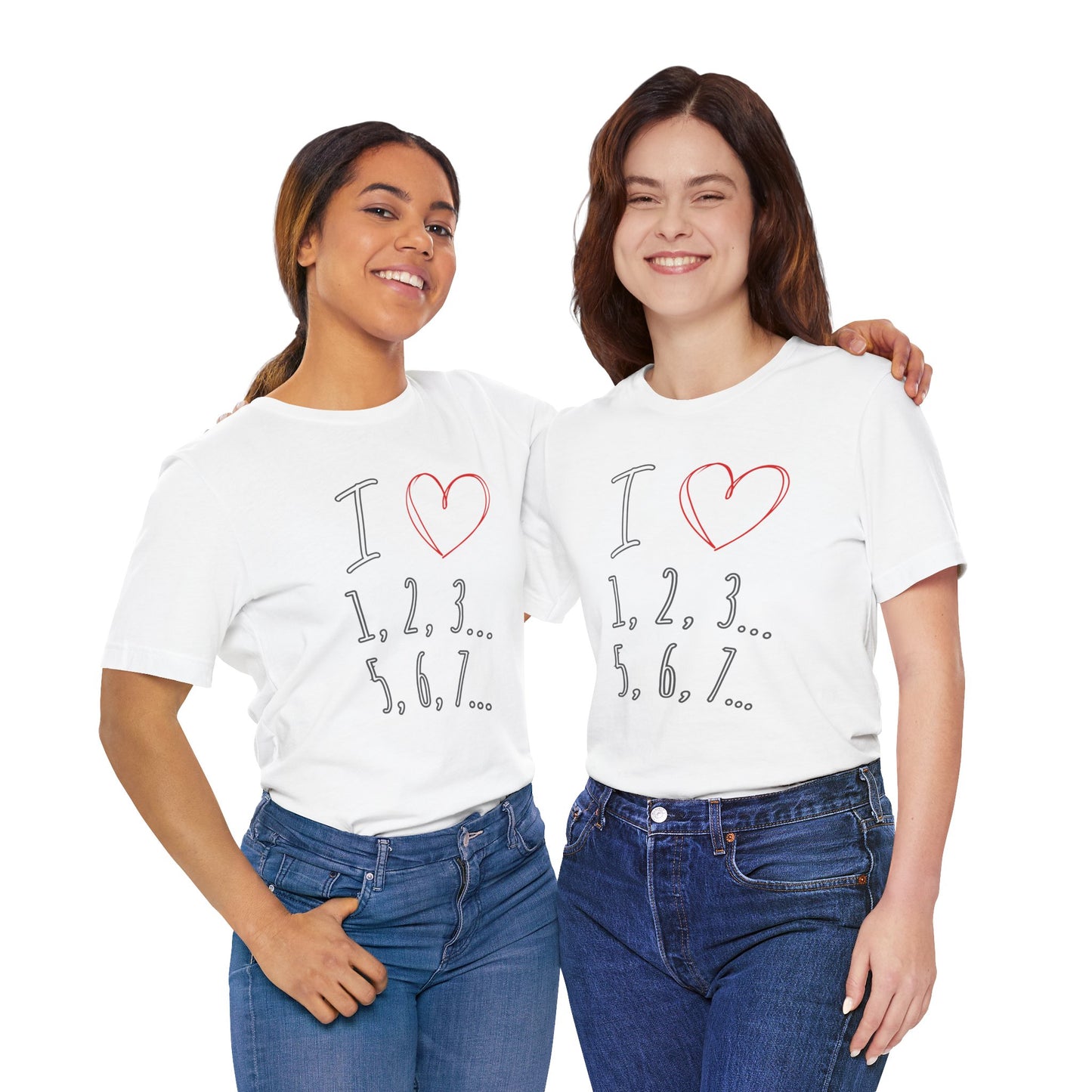 Playful Salsa Dancing Tee - I ❤️ 1,2,3… 5,6,7...   T-Shirt