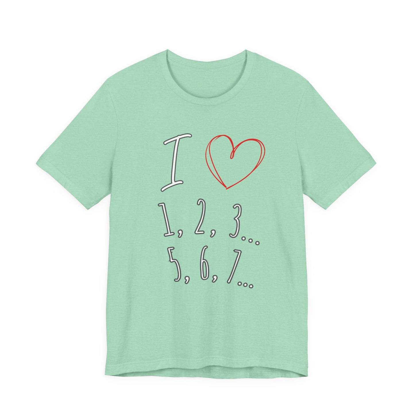 Playful Salsa Dancing Tee - I ❤️ 1,2,3… 5,6,7...   T-Shirt