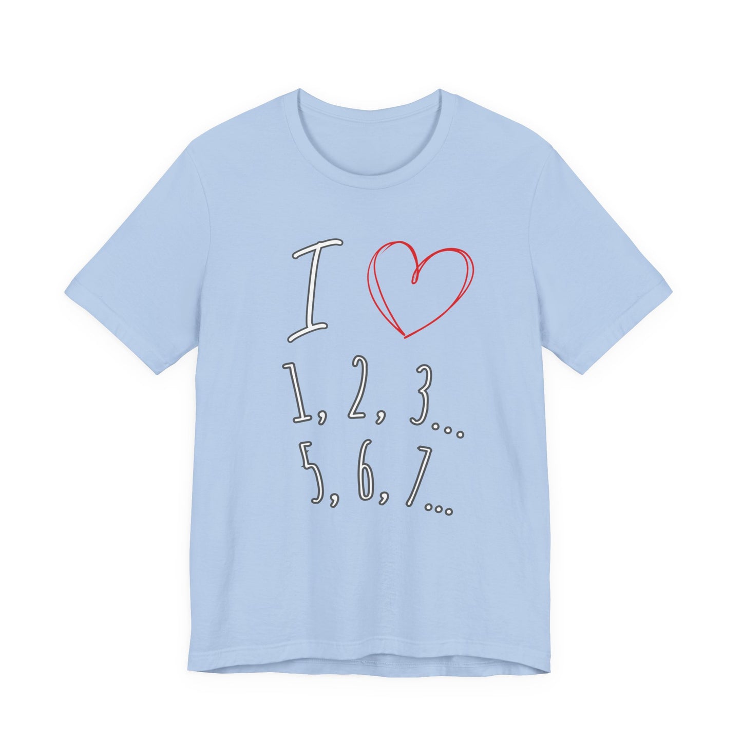Playful Salsa Dancing Tee - I ❤️ 1,2,3… 5,6,7...   T-Shirt