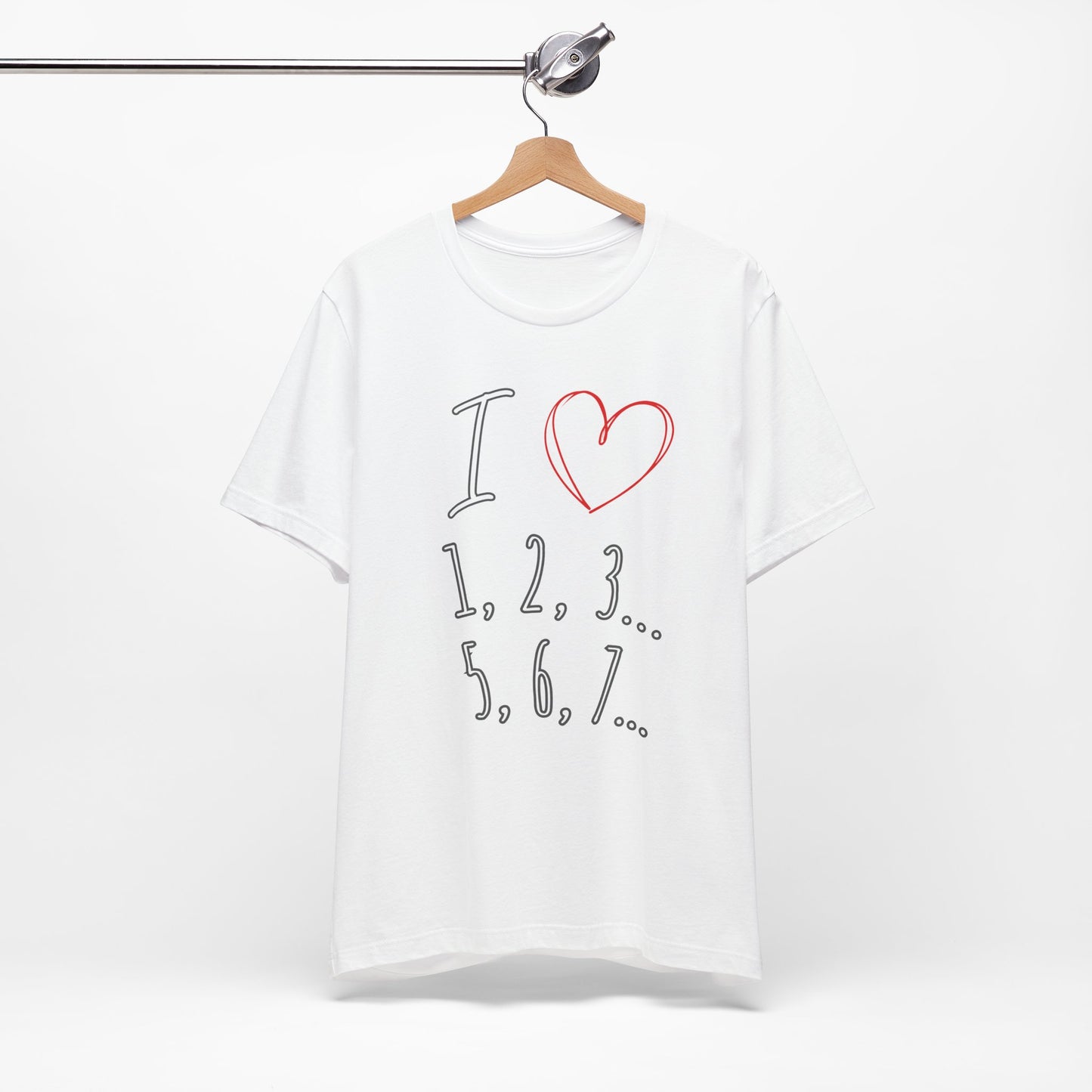 Playful Salsa Dancing Tee - I ❤️ 1,2,3… 5,6,7...   T-Shirt