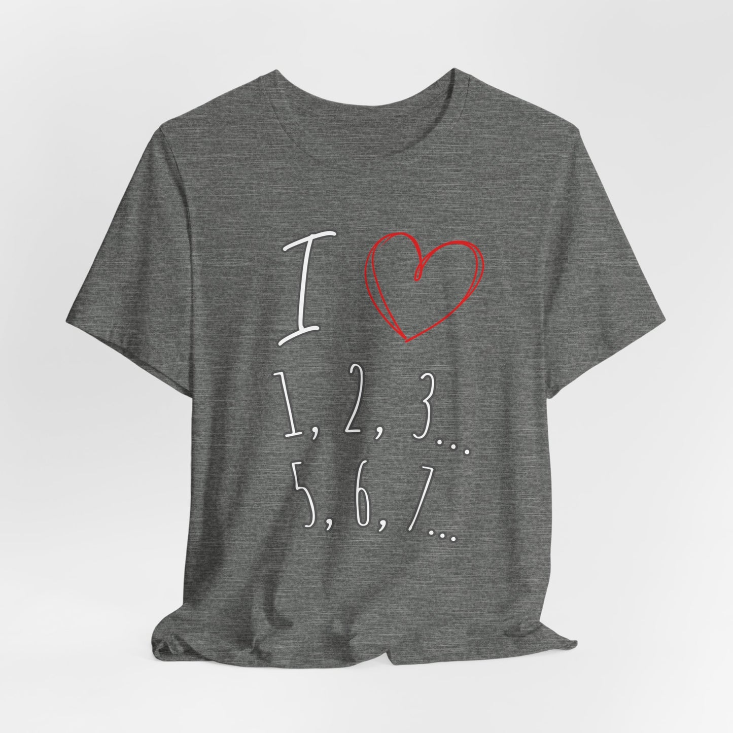 Playful Salsa Dancing Tee - I ❤️ 1,2,3… 5,6,7...   T-Shirt