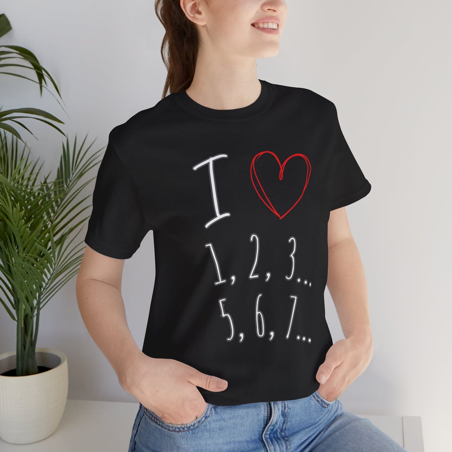 Playful Salsa Dancing Tee - I ❤️ 1,2,3… 5,6,7...   T-Shirt