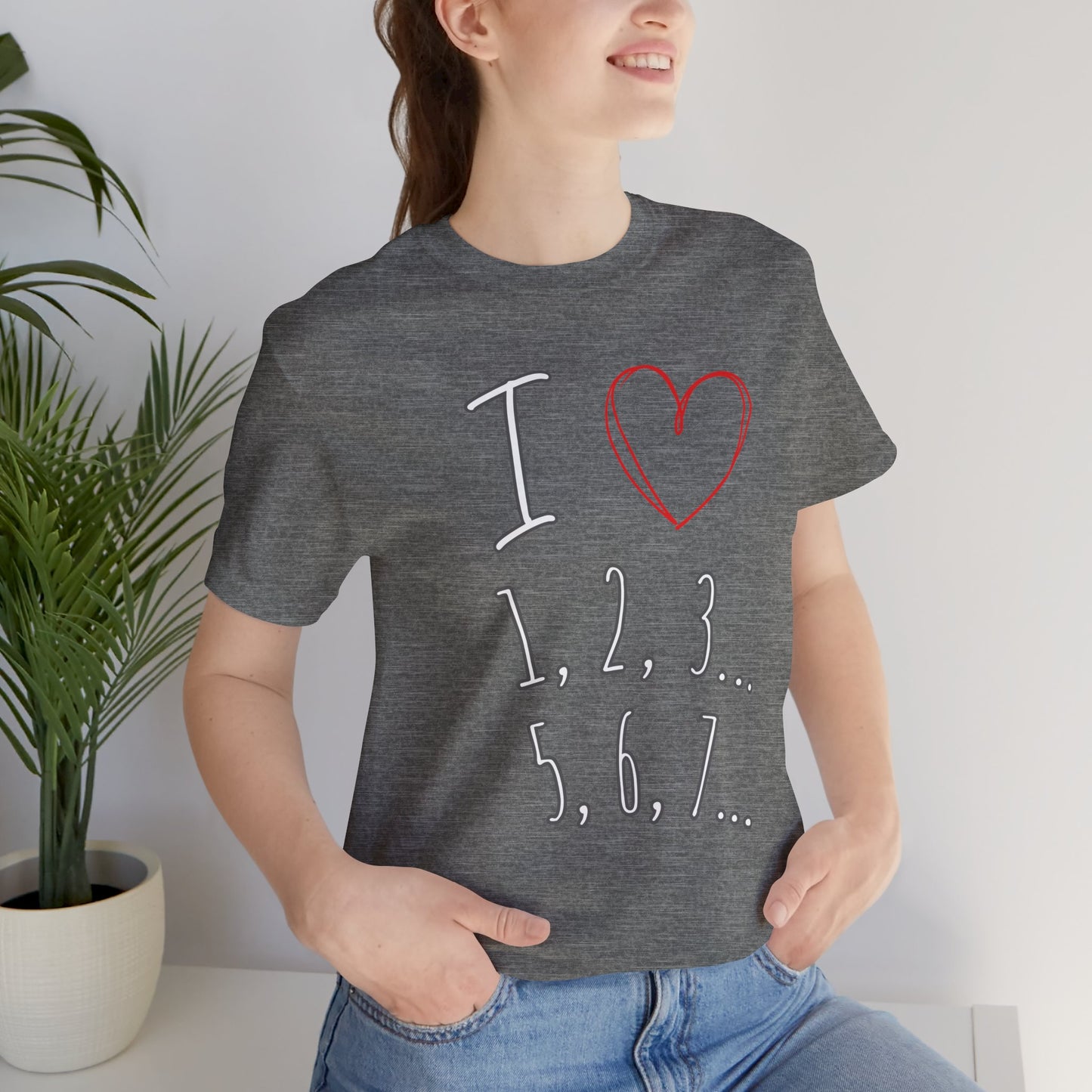 Playful Salsa Dancing Tee - I ❤️ 1,2,3… 5,6,7...   T-Shirt