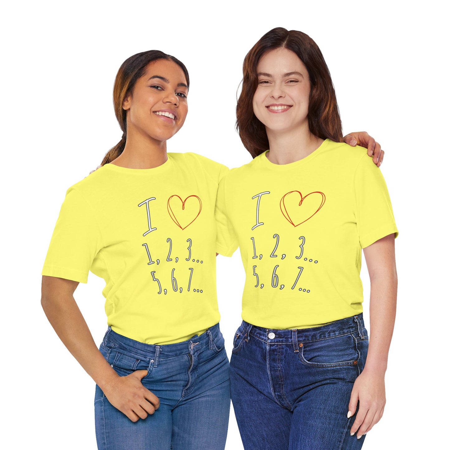 Playful Salsa Dancing Tee - I ❤️ 1,2,3… 5,6,7...   T-Shirt