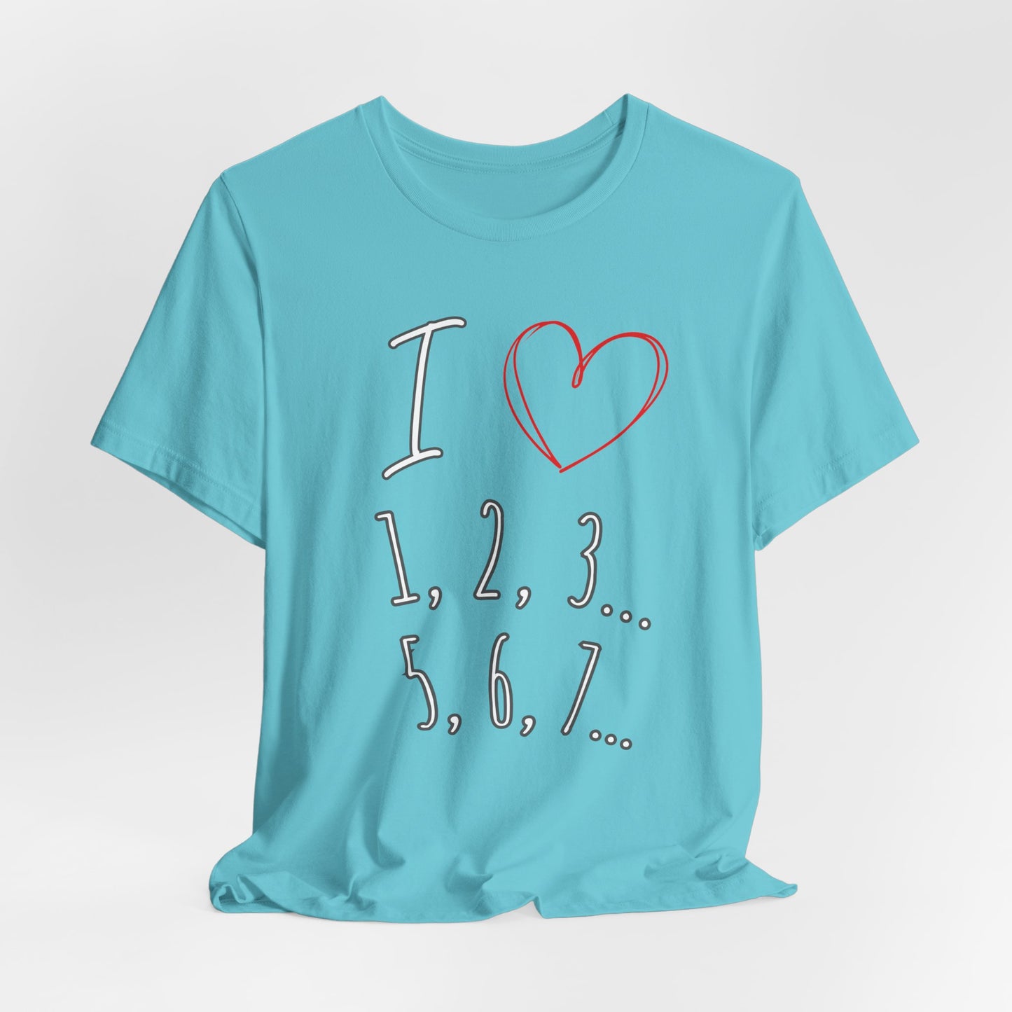 Playful Salsa Dancing Tee - I ❤️ 1,2,3… 5,6,7...   T-Shirt