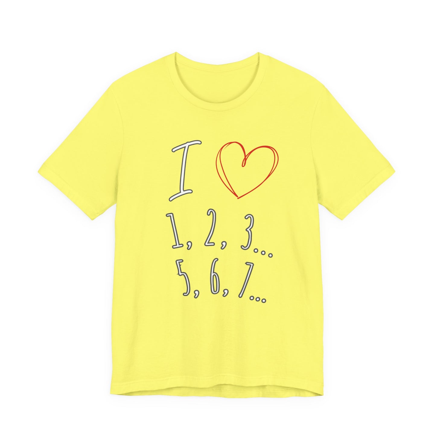 Playful Salsa Dancing Tee - I ❤️ 1,2,3… 5,6,7...   T-Shirt