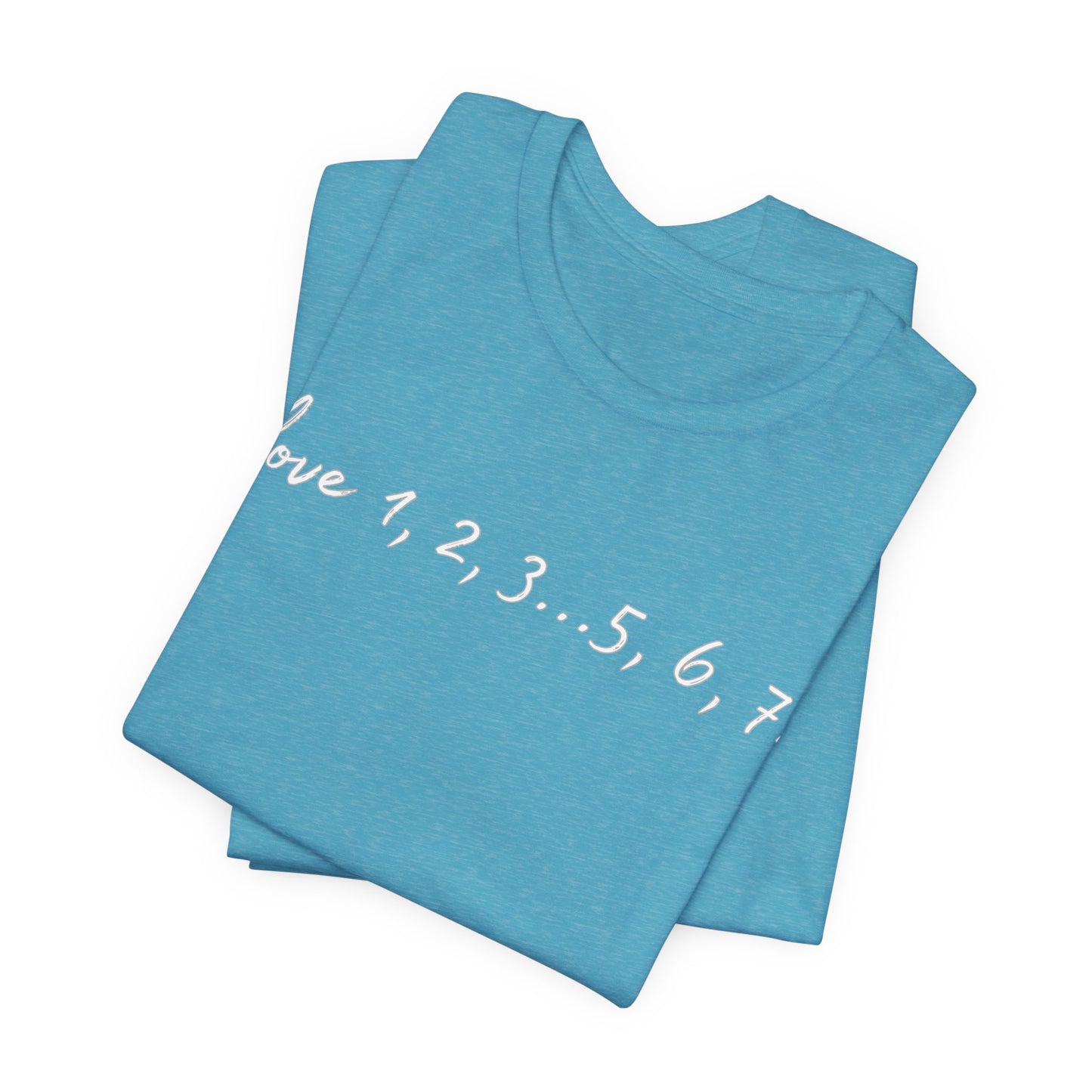 Playful Salsa Dancing Tee - i love 1,2,3...5,6,7... (White Lettering)