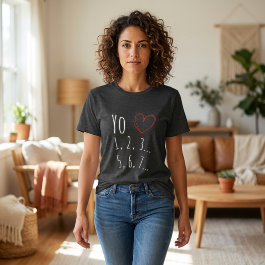 Playful Salsa Dancing T‑Shirt - I love Salsa (Yo Amo) ❤️ 1,2,3… 5,6,7...
