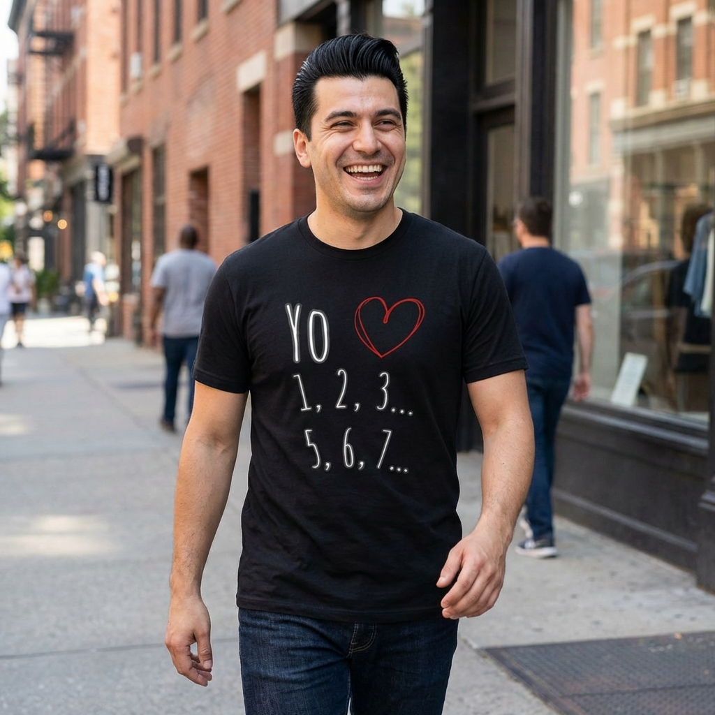 Playful Salsa Dancing T‑Shirt - I love Salsa (Yo Amo) ❤️ 1,2,3… 5,6,7...