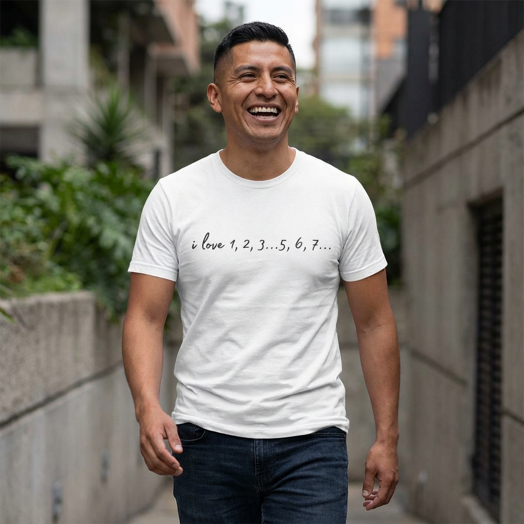 Playful Salsa Dancing Tee - i love 1,2,3...5,6,7...
