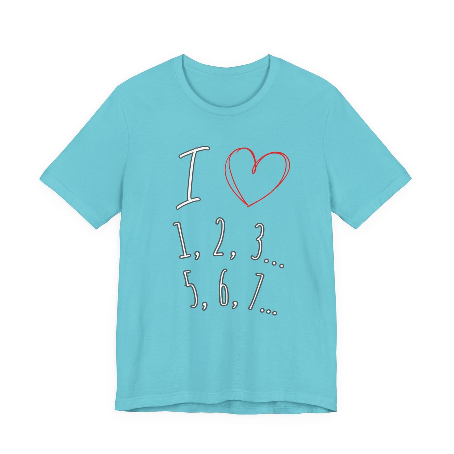Playful Salsa Dancing Tee - I ❤️ 1,2,3… 5,6,7...   T-Shirt
