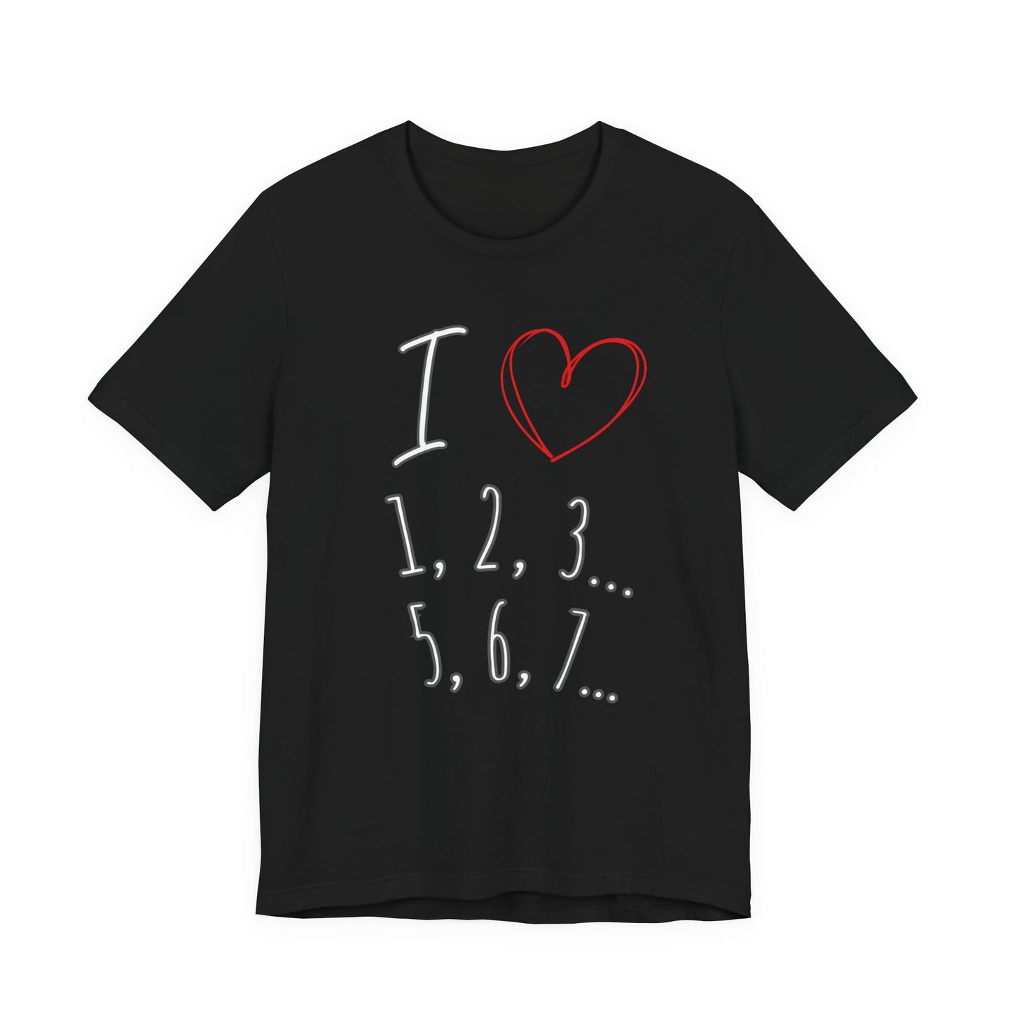Playful Salsa Dancing Tee - I ❤️ 1,2,3… 5,6,7...   T-Shirt