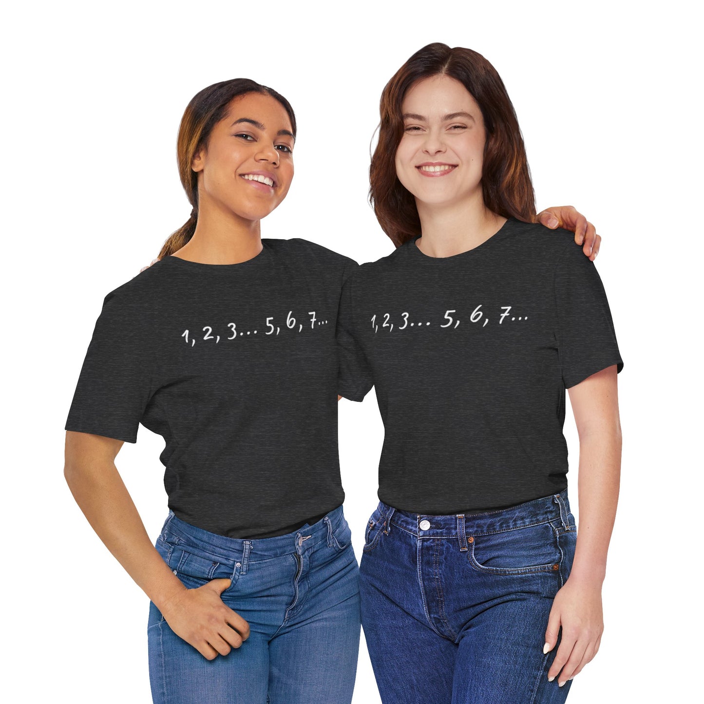 Playful Salsa Dancing Tee - 1,2,3...5,6,7... (White Lettering)