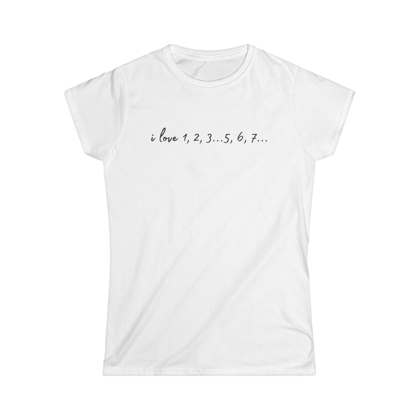 Playful Salsa Dancing Tee - i love 1,2,3...5,6,7... (Semi-Fitted Style)