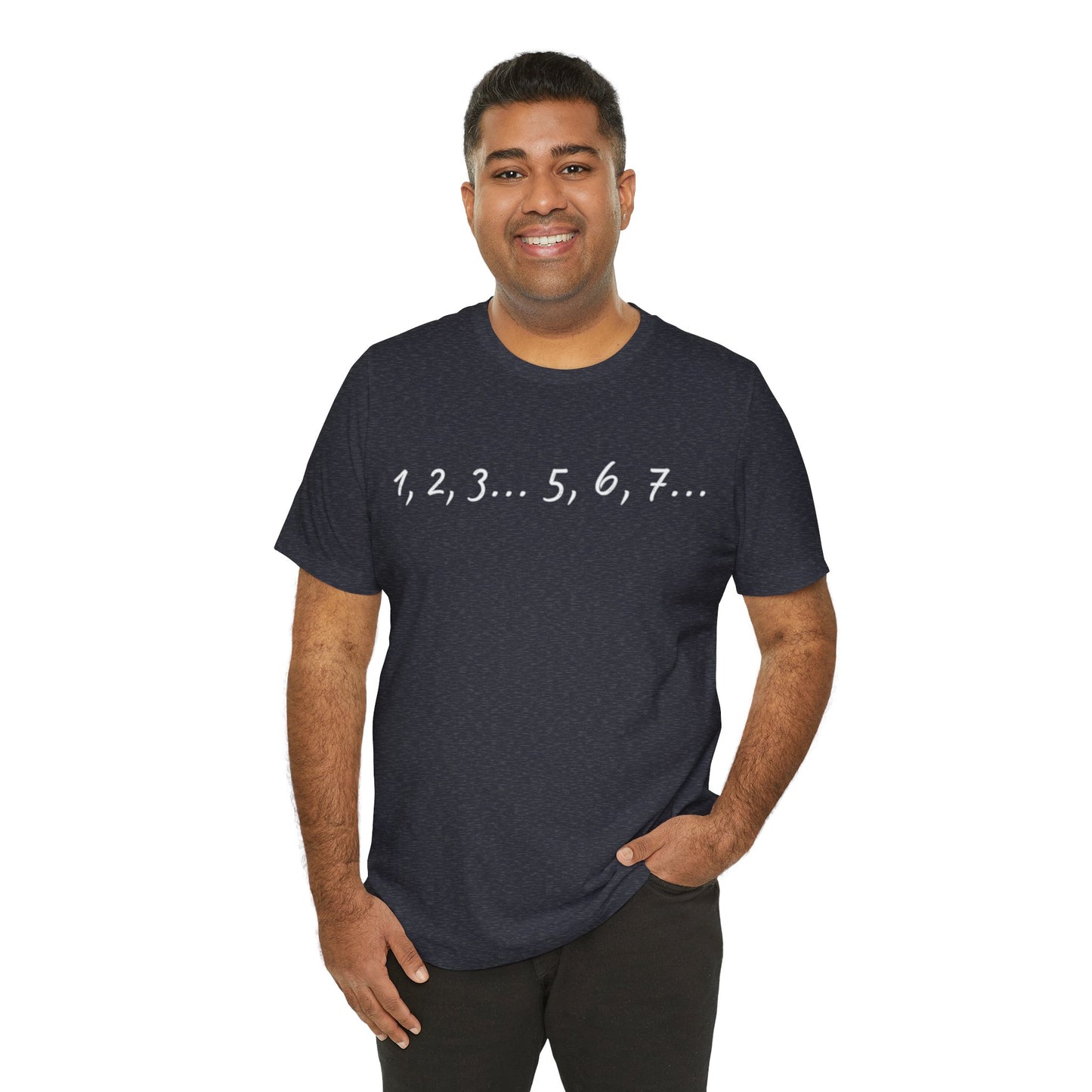Playful Salsa Dancing Tee - 1,2,3...5,6,7... (White Lettering)