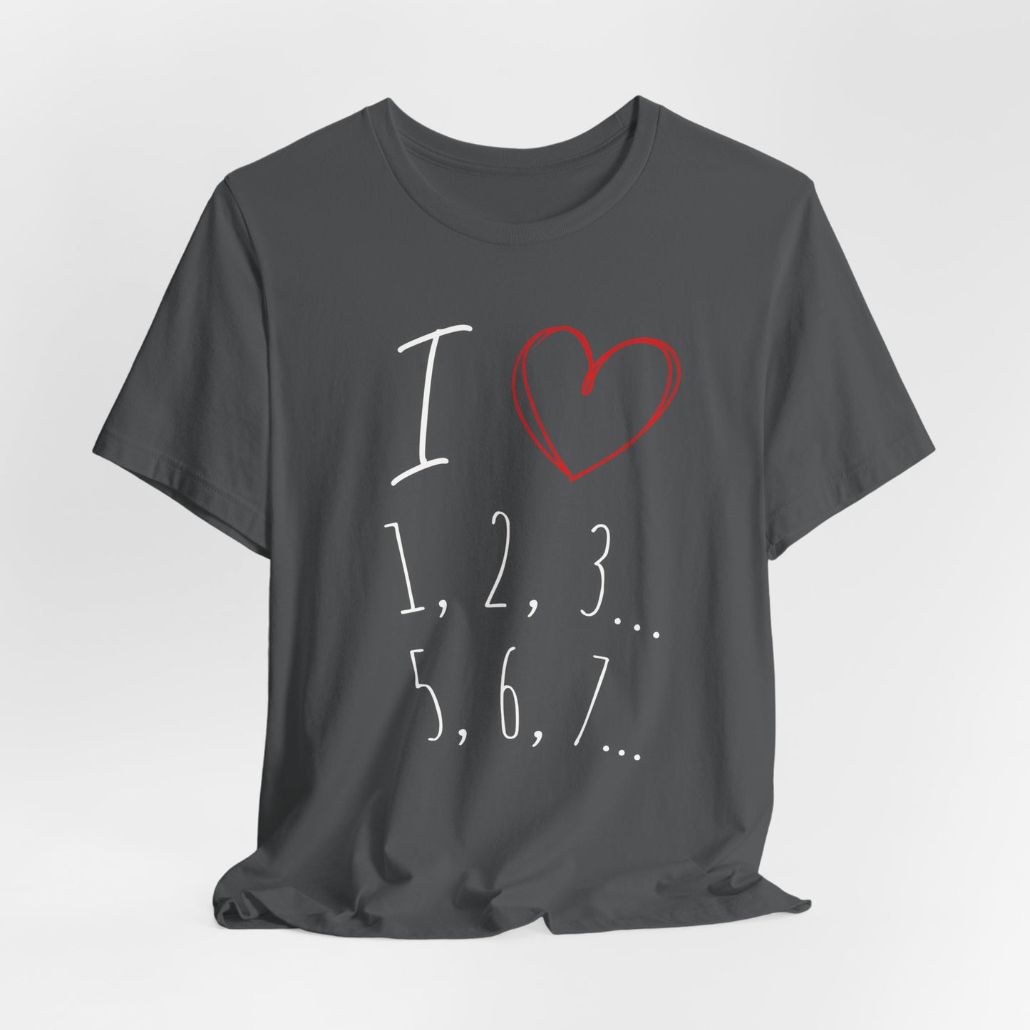 Playful Salsa Dancing Tee - I ❤️ 1,2,3… 5,6,7...   T-Shirt