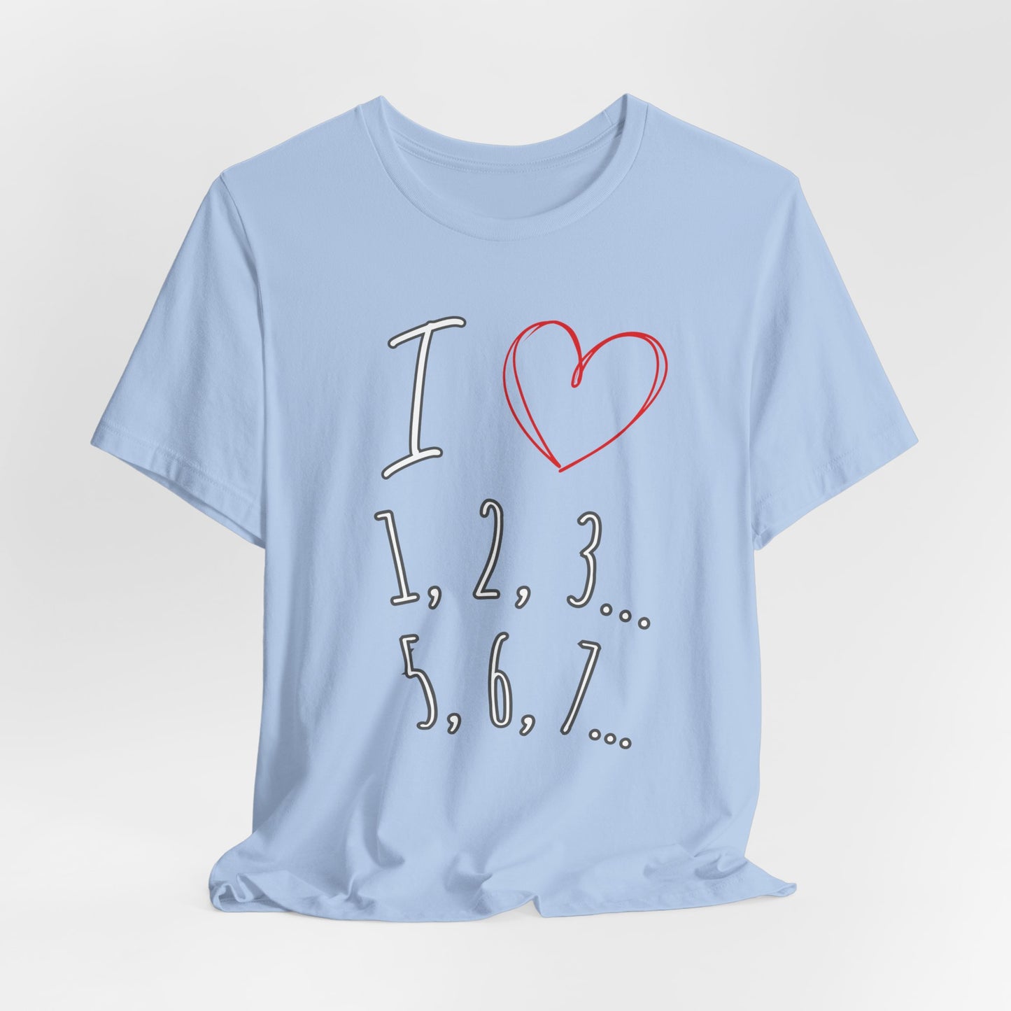 Playful Salsa Dancing Tee - I ❤️ 1,2,3… 5,6,7...   T-Shirt