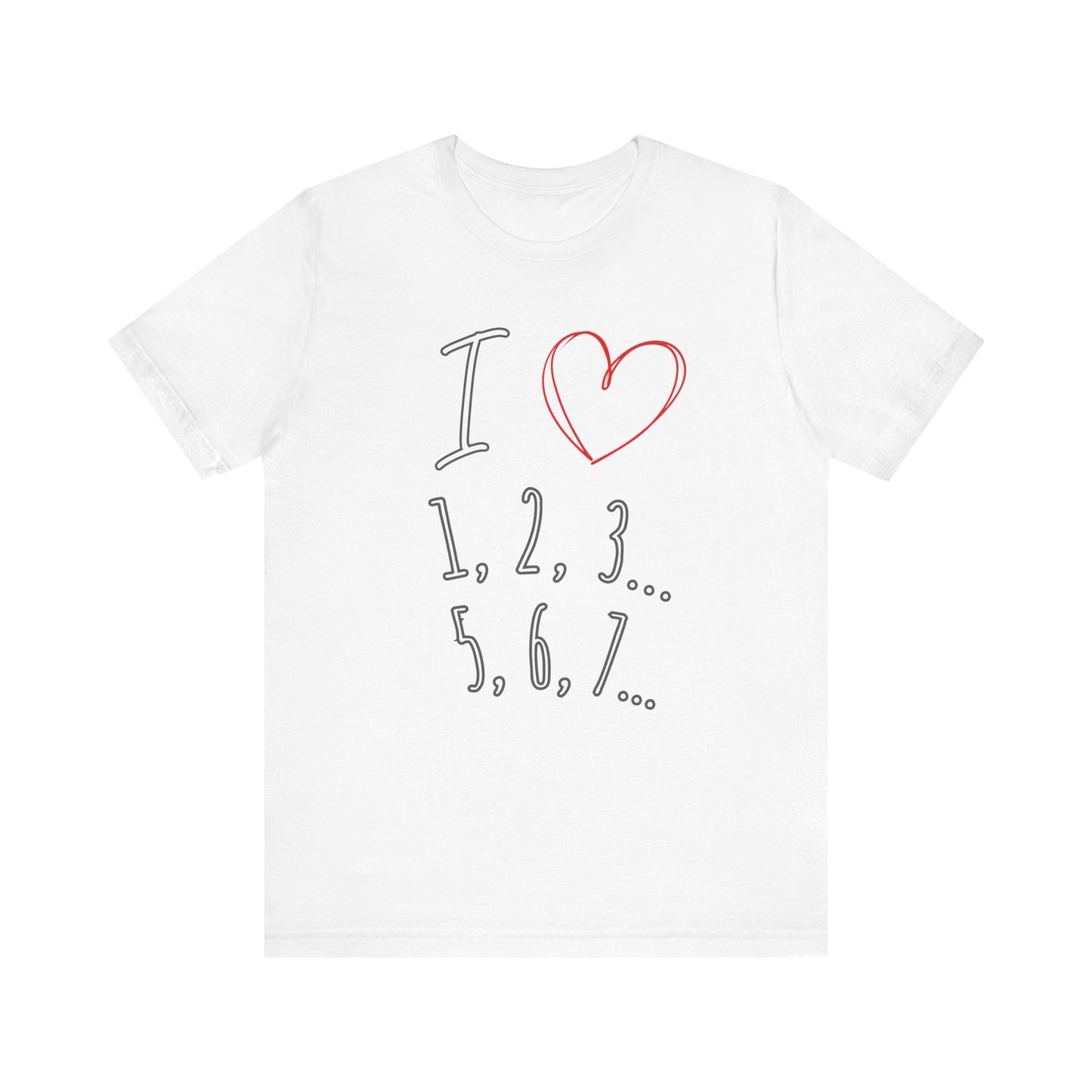 Playful Salsa Dancing Tee - I ❤️ 1,2,3… 5,6,7...   T-Shirt
