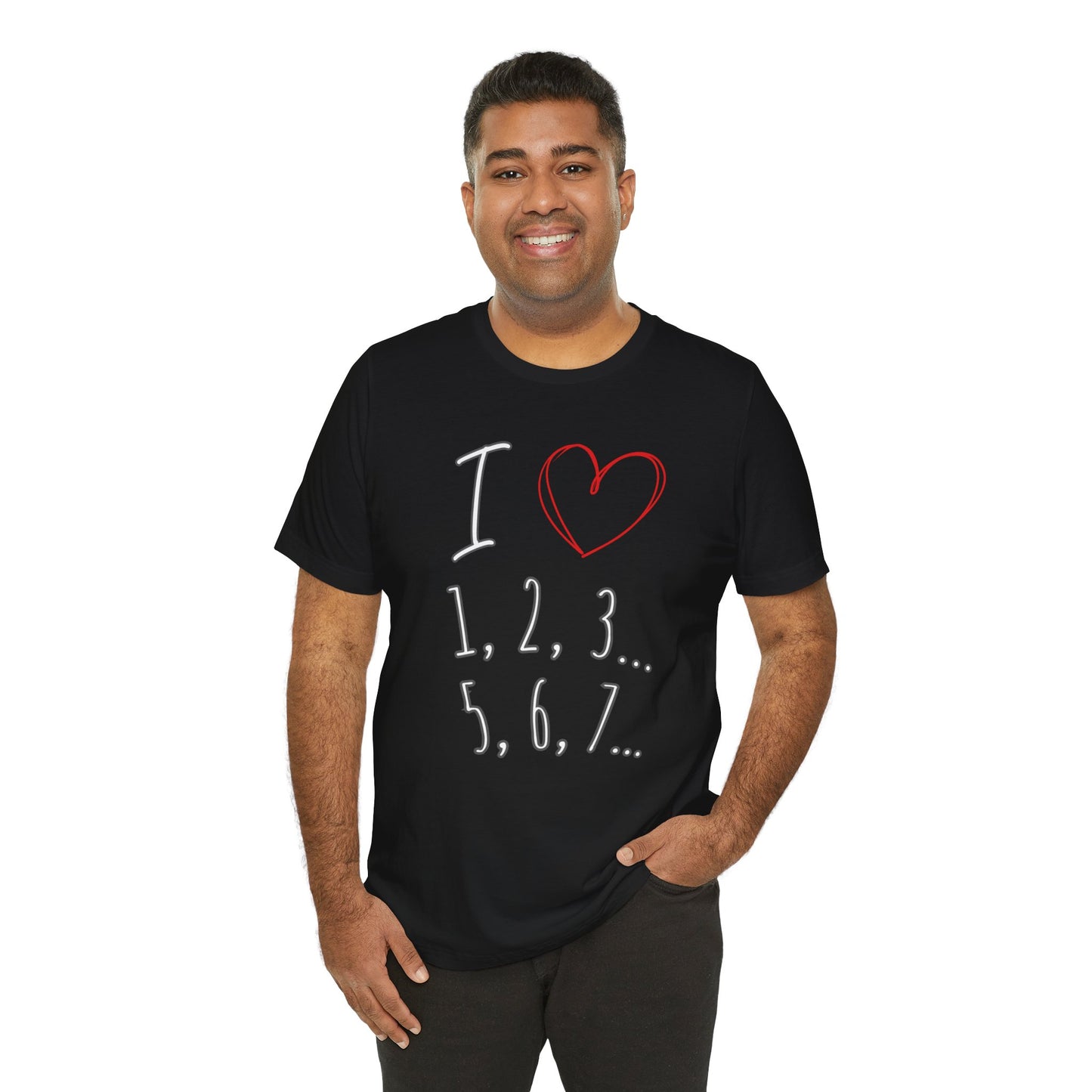 Playful Salsa Dancing Tee - I ❤️ 1,2,3… 5,6,7...   T-Shirt