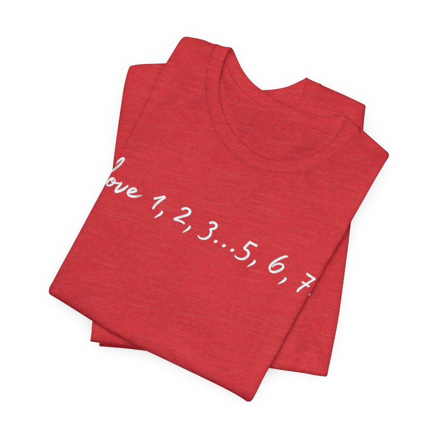 Playful Salsa Dancing Tee - i love 1,2,3...5,6,7... (White Lettering)