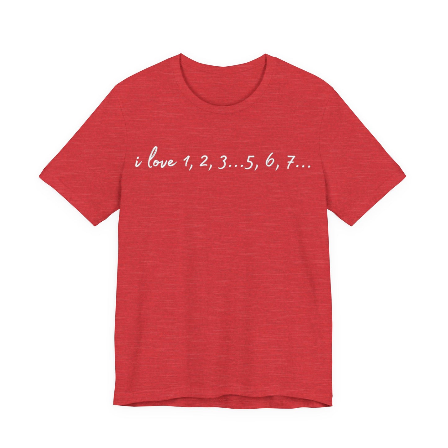 Playful Salsa Dancing Tee - i love 1,2,3...5,6,7... (White Lettering)