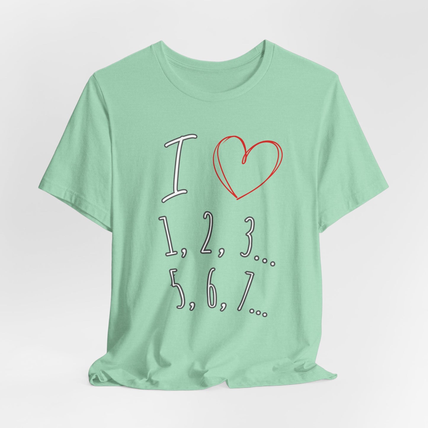 Playful Salsa Dancing Tee - I ❤️ 1,2,3… 5,6,7...   T-Shirt