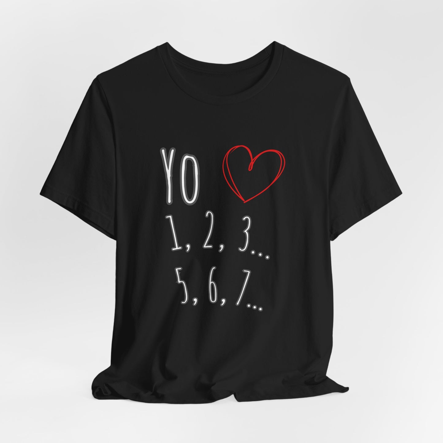 Playful Salsa Dancing T‑Shirt - I love Salsa (Yo Amo) ❤️ 1,2,3… 5,6,7...