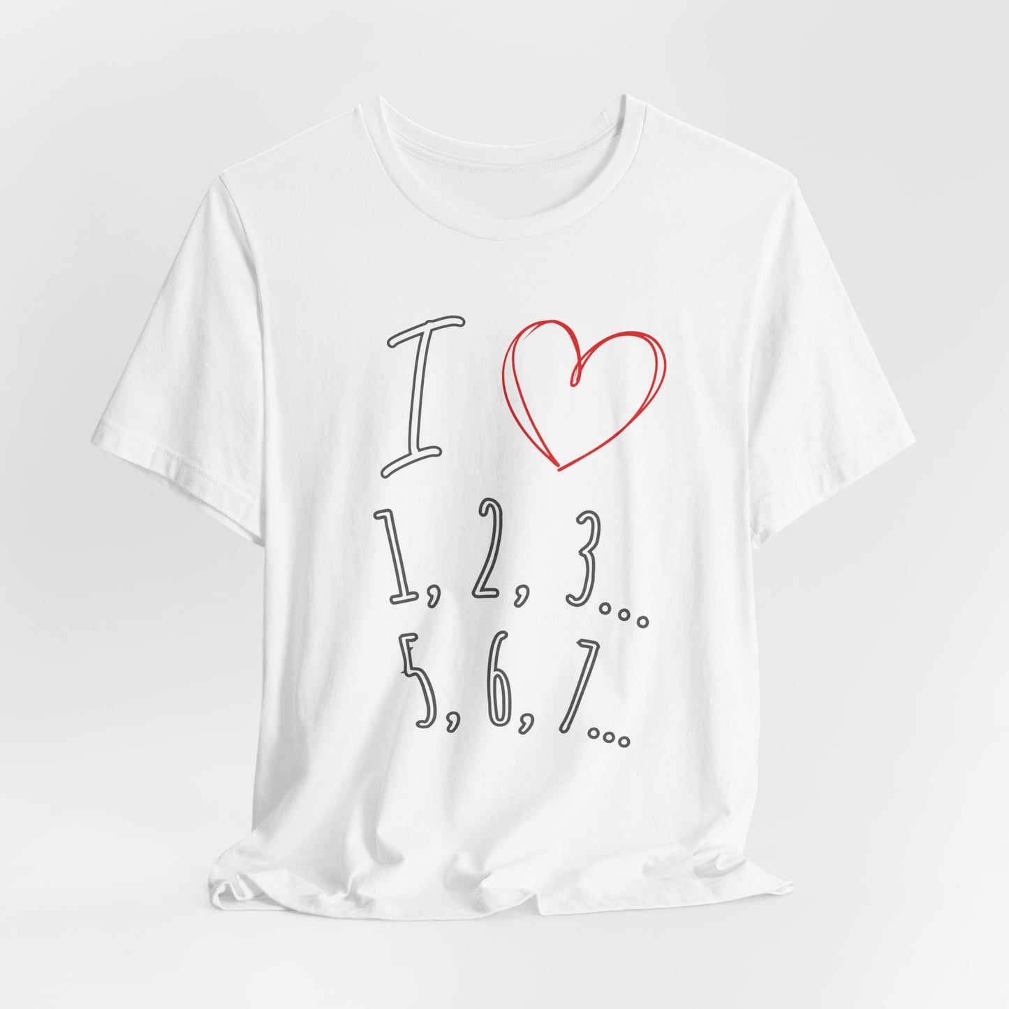 Playful Salsa Dancing Tee - I ❤️ 1,2,3… 5,6,7...   T-Shirt