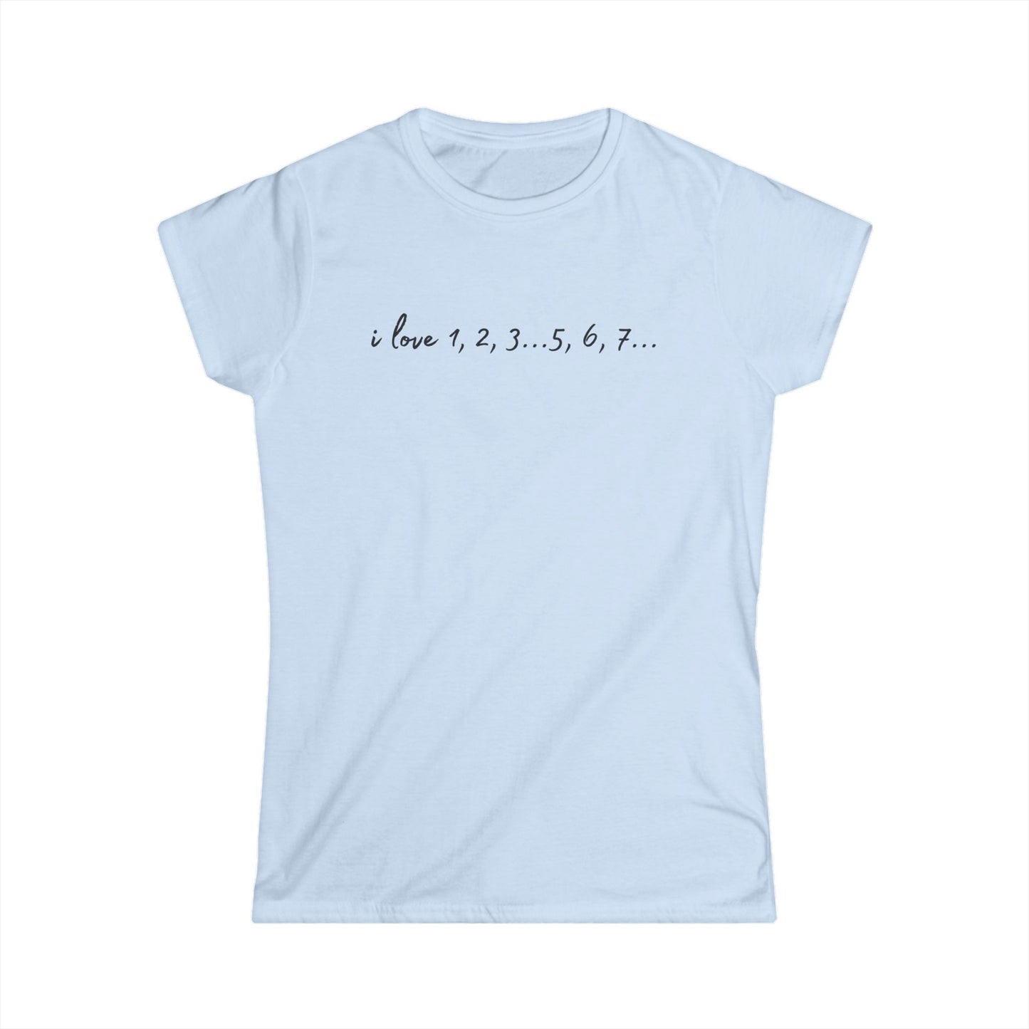 Playful Salsa Dancing Tee - i love 1,2,3...5,6,7... (Semi-Fitted Style)