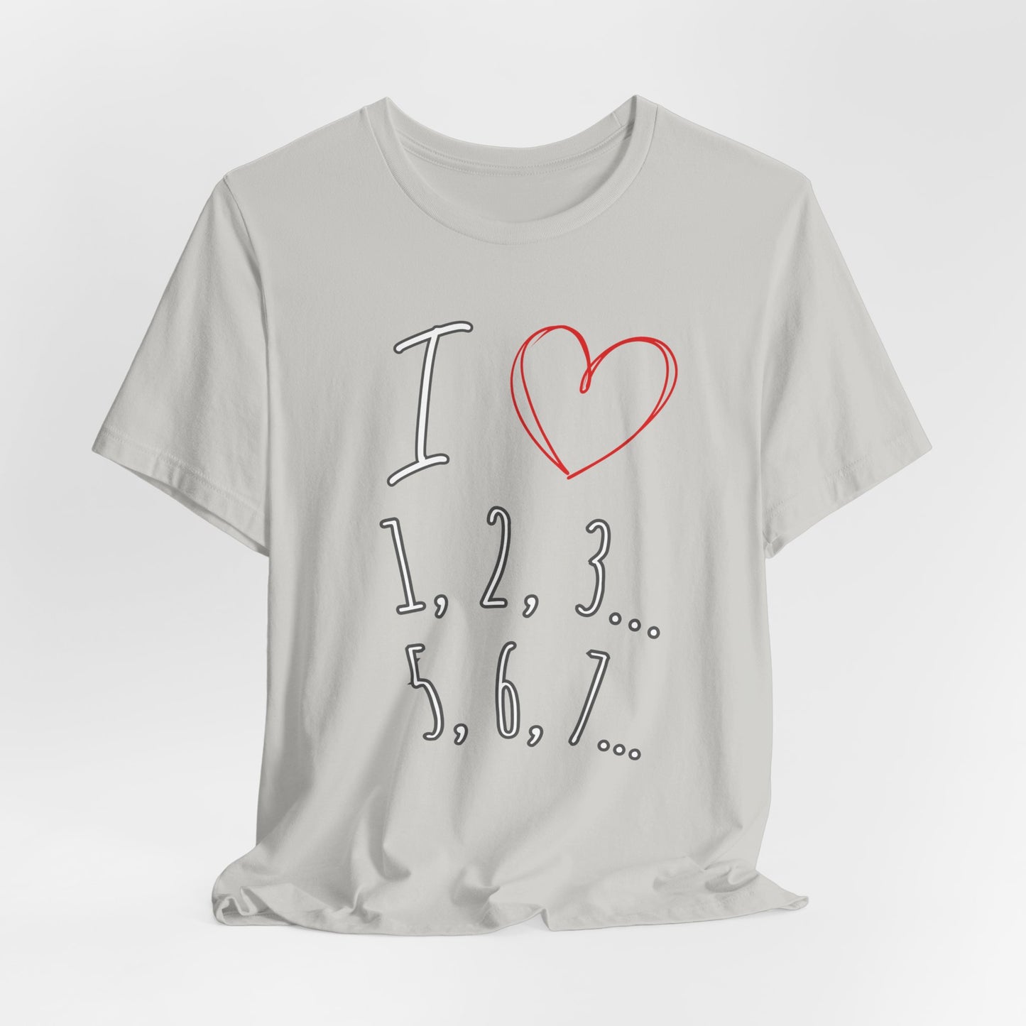 Playful Salsa Dancing Tee - I ❤️ 1,2,3… 5,6,7...   T-Shirt